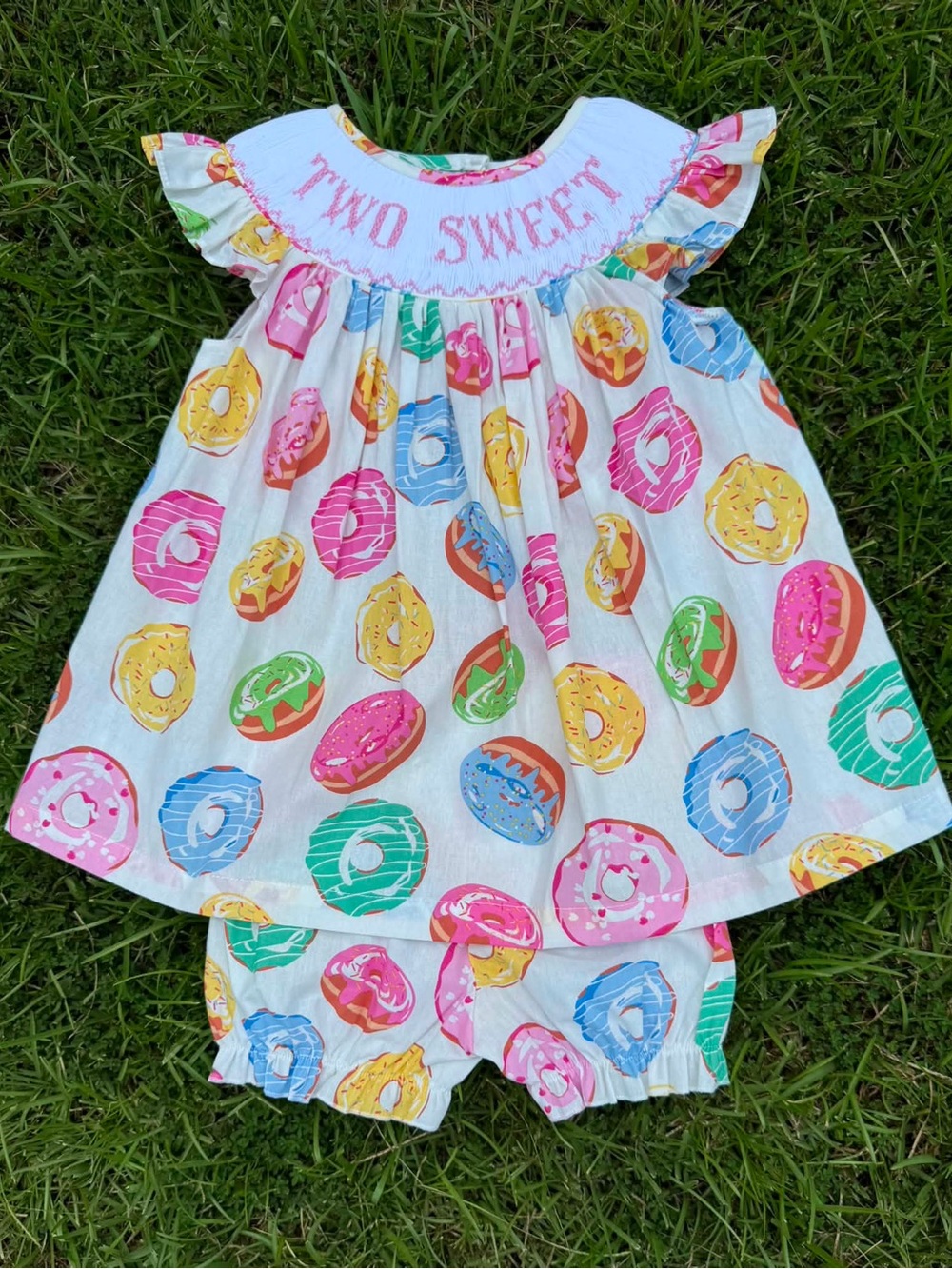 TWO SWEET Hand Smocked Bloomer Set